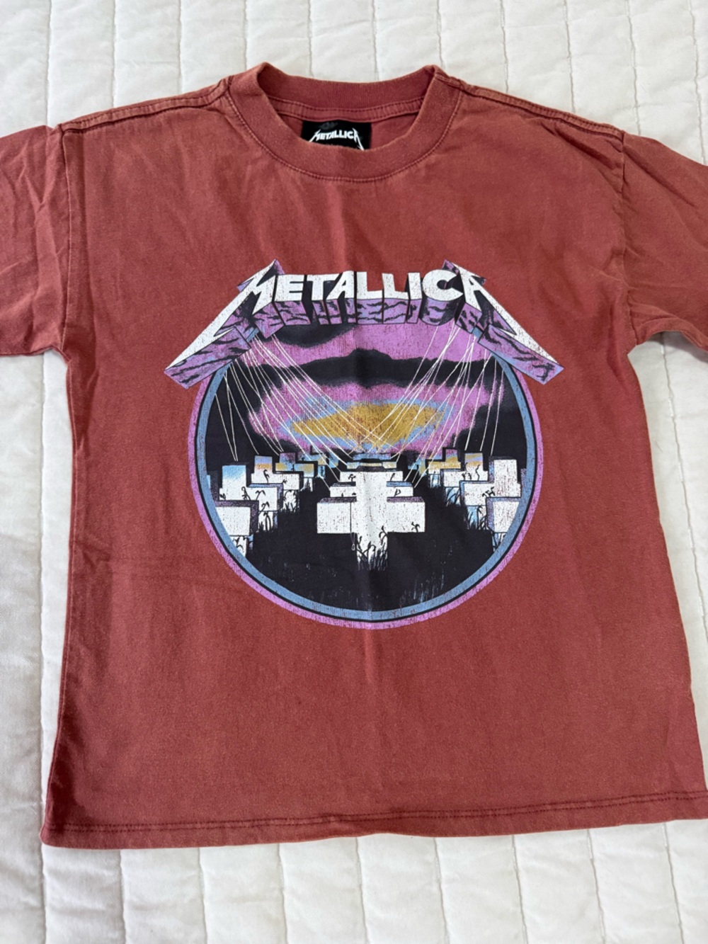 Cotton On Kids Rust Red Metallica Graphic Tee